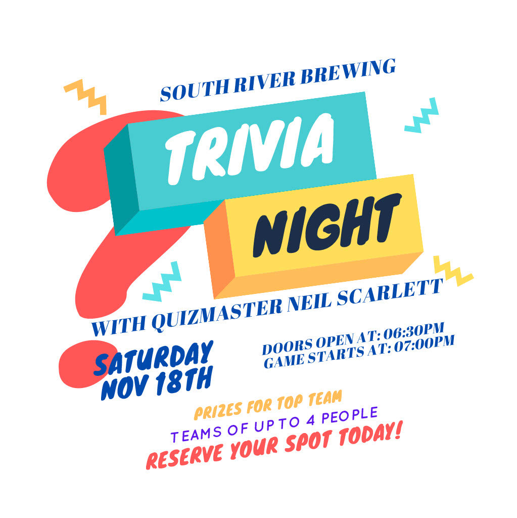 TRIVIA - Saturday, Nov 18th - 7pm - 9:30pm